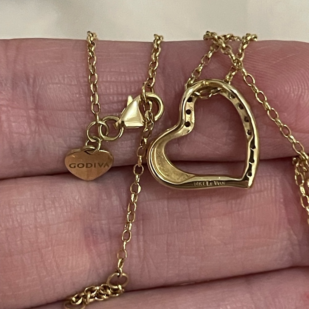 Le Vian® 14K Gold Chocolate Diamond Heart Necklace – 1/5 ct t.w. – Original Box - Picture 10 of 12